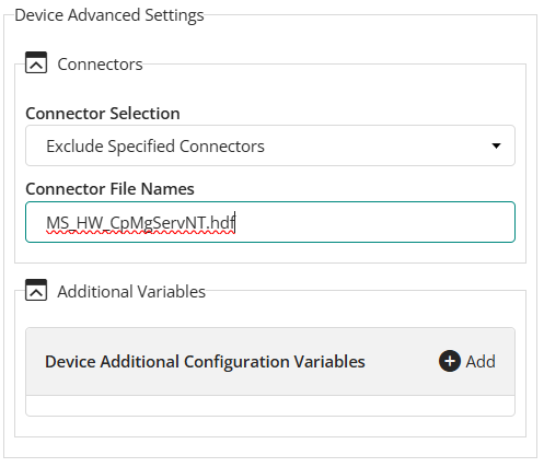 Connectors Selection