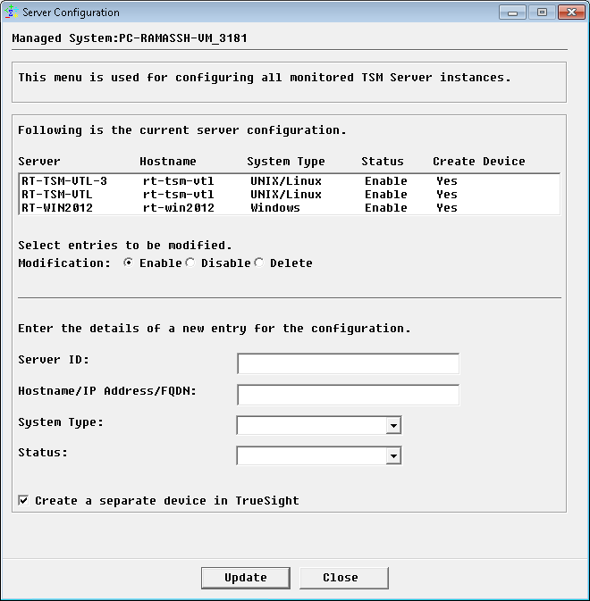 Configuring Spectrum Protect Server Monitoring