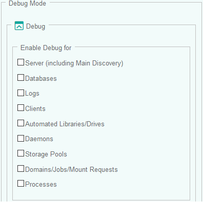 Configuring the Debug Mode Settings