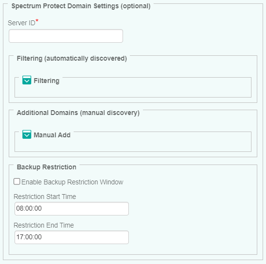Configuring  Spectrum Protect Domains