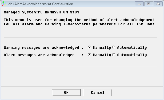 Configuring Job Alert Acknowledgement