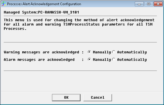 Configuring Process Alert Acknowledgement